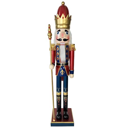 Santa's Workshop 60" Bejeweled King Nutcracker By Santasworkshop | 12" x 12" x 60" | Michaels®